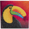 OZ - Loisirs créatifs - Crystal Art - Kit carte broderie diamant 18x18cm - Toucan