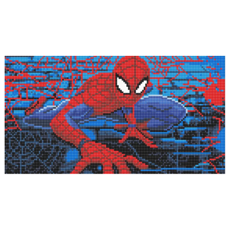 OZ - Loisirs créatifs - Crystal Art - Kit tableau broderie à diamanter 40x22cm - Spiderman