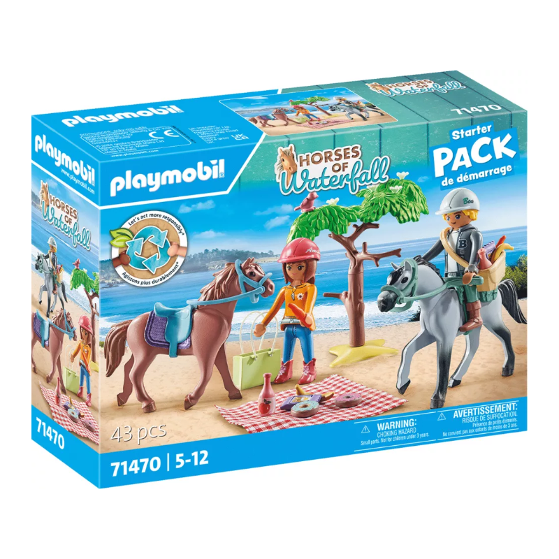 Playmobil - 71470 - Waterfall - Amélia et Ben avec chevaux