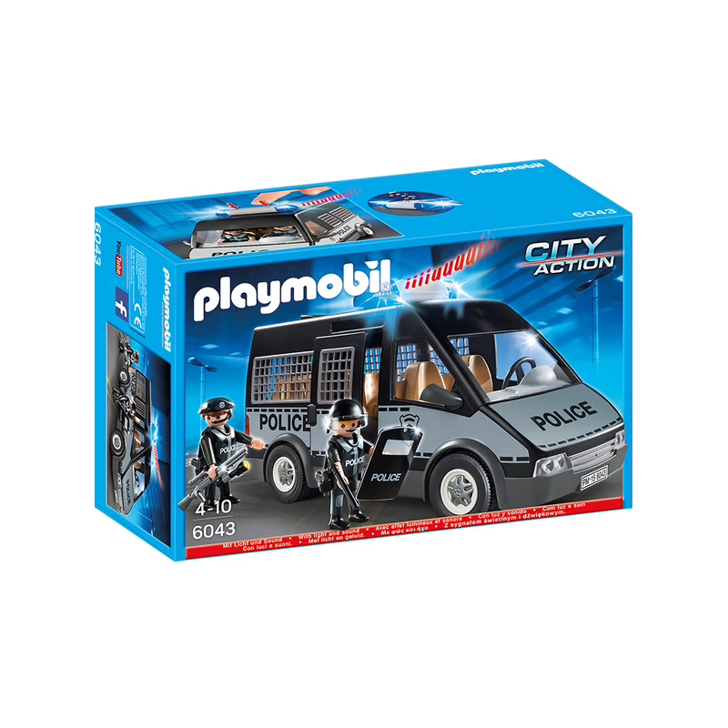 Playmobil - 6043 - City Action - Fourgon de police avec sirène et gyrophare