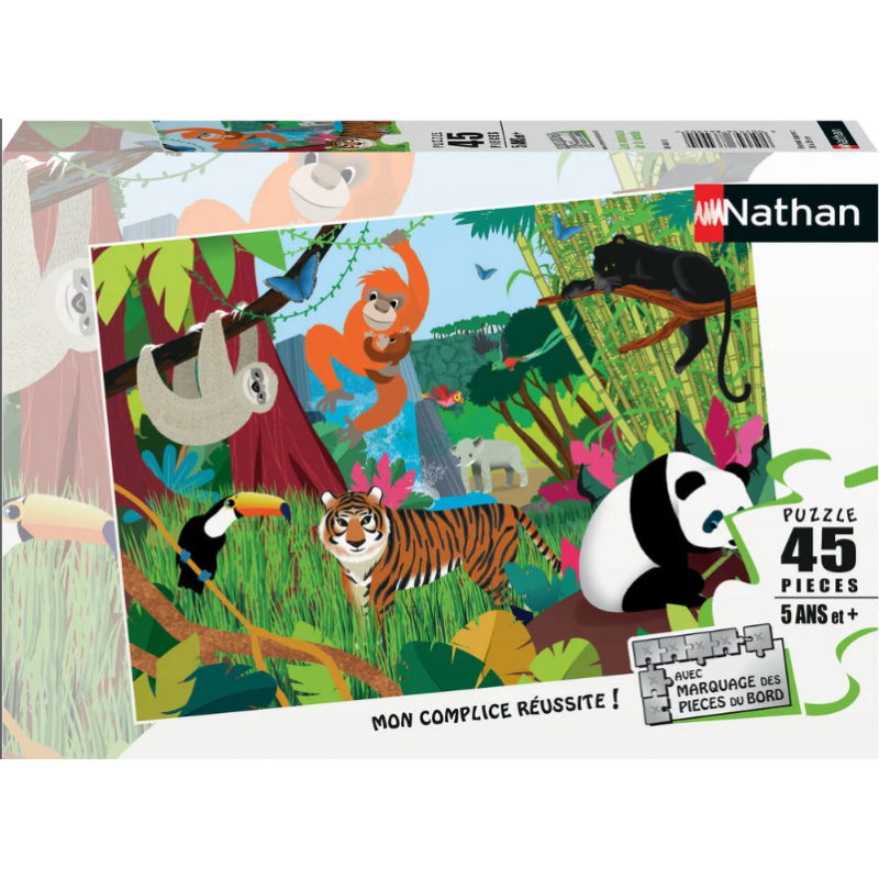 Nathan - Puzzle 45 pièces - Les animaux de la jungle