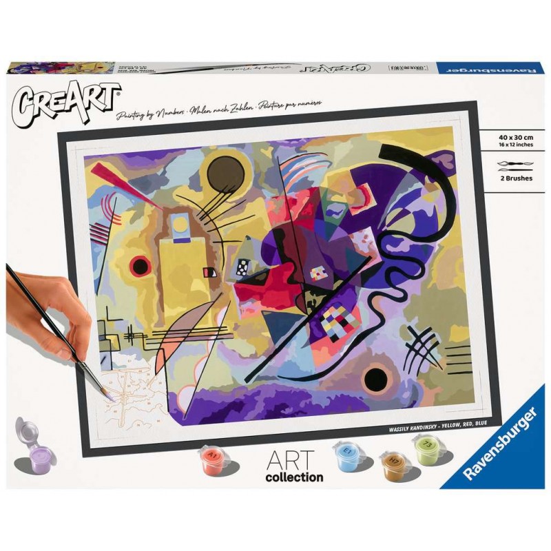 Ravensburger - CreArt - 30x40cm - Kandinsky - Jaune, Rouge, Bleu - Art Collection