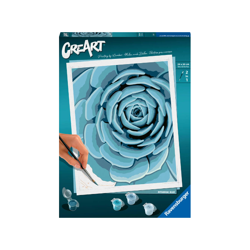 Ravensburger - CreArt - 24x30cm - Fleur bleue - Botanical Blue