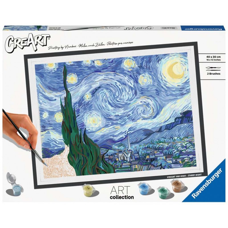 Ravensburger - CreArt - 30x40cm - Van Gogh - La nuit étoilée - Art Collection