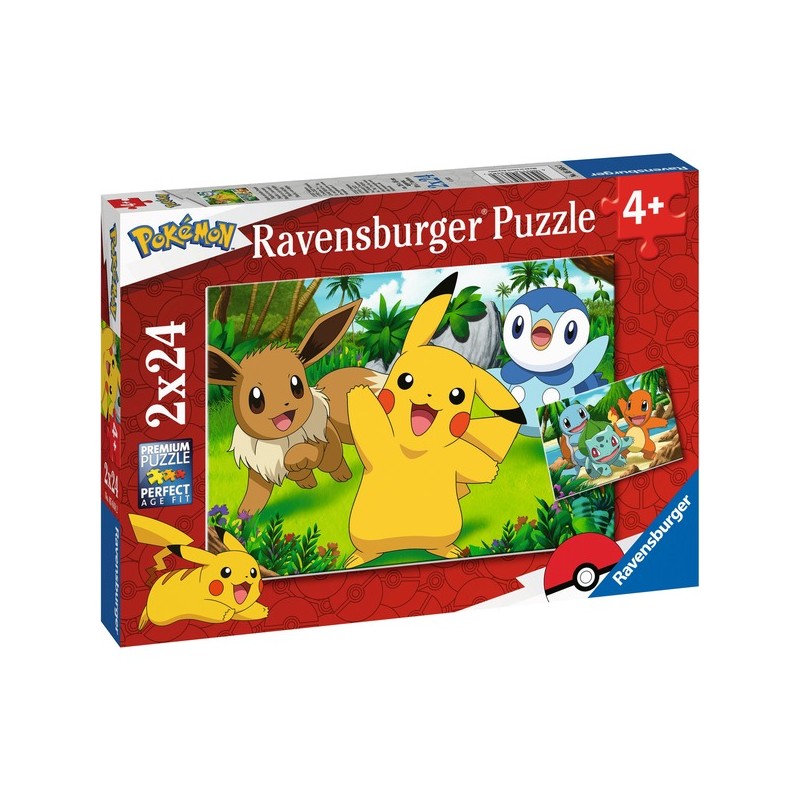 Ravensburger - Puzzles 2x24 pièces - Pikachu et ses amis - Pokémon