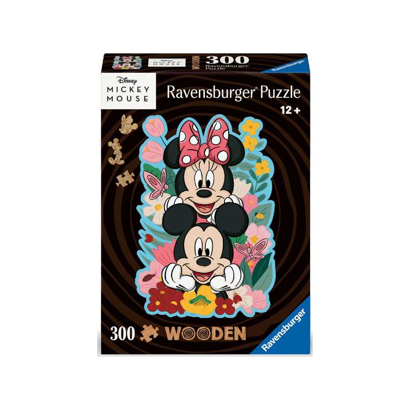 Ravensburger - Puzzle en bois - Forme - 300 pièces - Mickey et Minnie