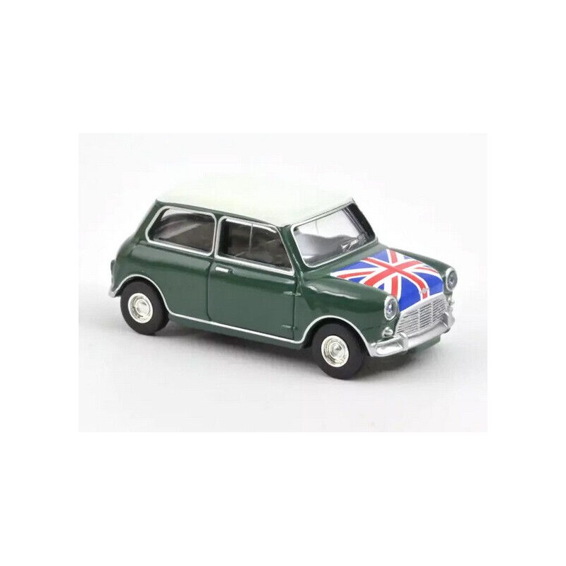 Norev - Véhicule miniature - Mini Cooper S 1964 Almond Green and Flag on Bonnet 1:54