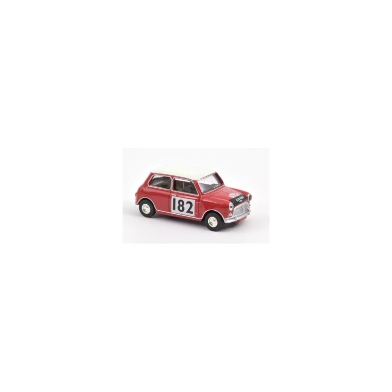 Norev - Véhicule miniature - Mini Cooper S 1964 Tartan Red with Racing Number 182 1:54