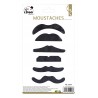 P'tit Clown - Déguisement et fête - Moustaches - noir - lot de 6