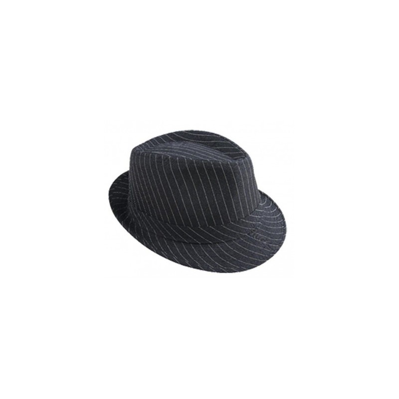 P'tit Clown - Déguisement et fête - Chapeau borsalino - rayé noir et blanc - adulte