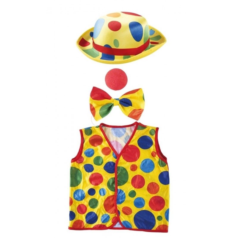 P'tit Clown - Déguisement et fête - Set clown - enfant - taille unique