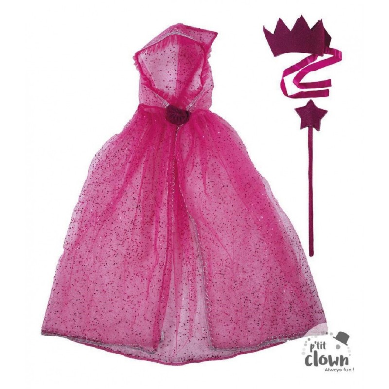 P'tit Clown - Déguisement et fête - Set princesse - enfant - rose - taille unique