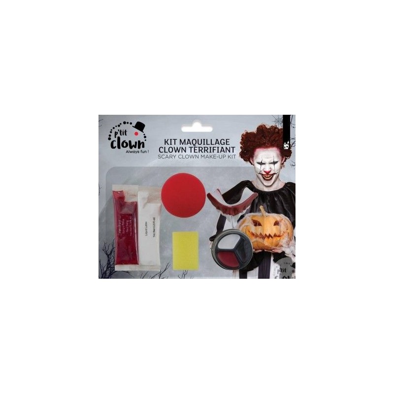 P'tit Clown - Déguisement et fête - Kit maquillage clown terrifiant