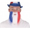 P'tit Clown - Déguisement et fête - Moustache et barbe - bleu, blanc, rouge