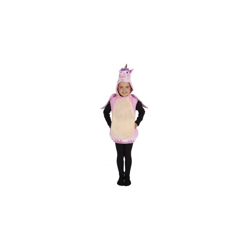 P'tit Clown - Déguisement et fête - Costume licorne - enfant - rose - 5/6 ans