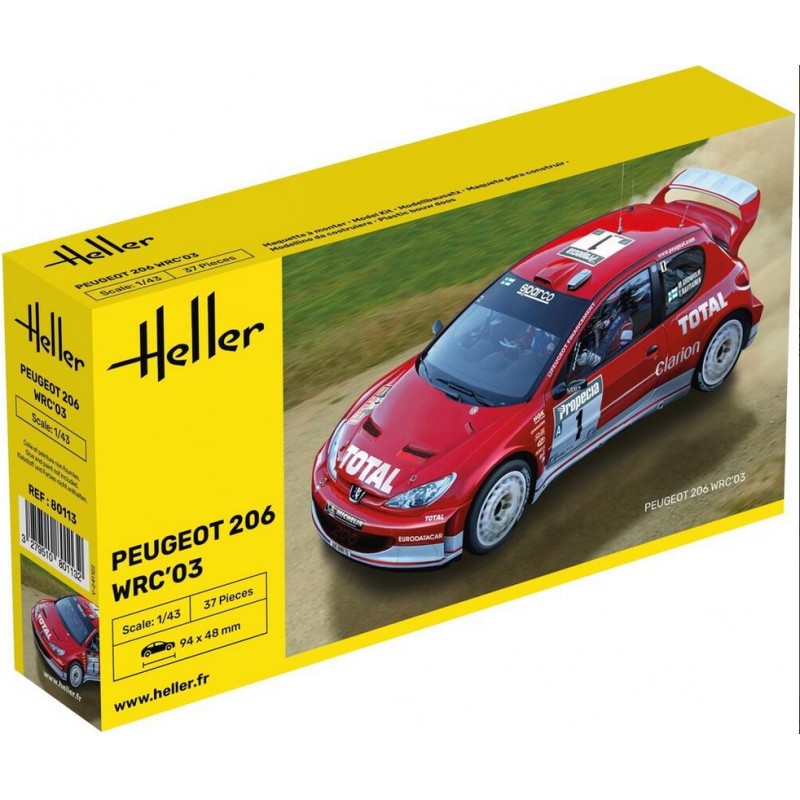 Heller - Maquette - Voiture - Peugeot 206 WRC03 - 1:43