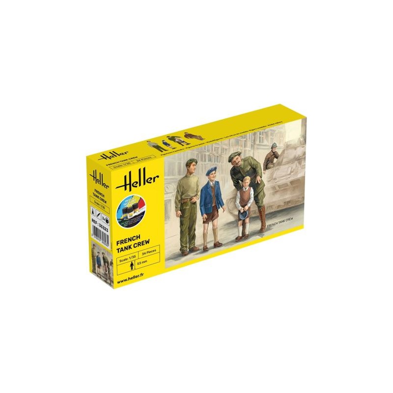 Heller - Maquette - Starter kit - Militaire - Equipage de char français