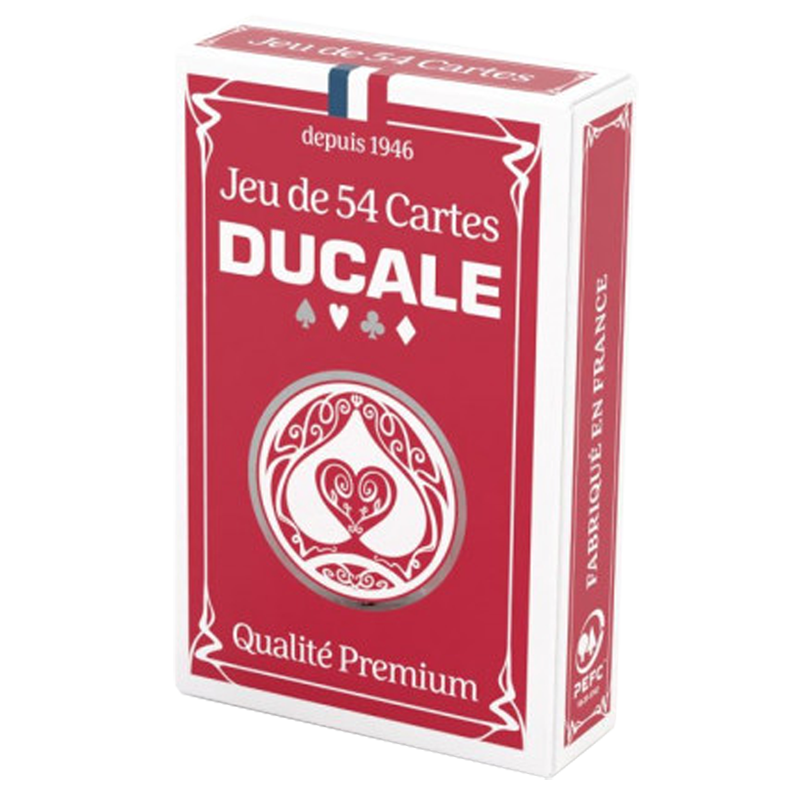 Ducale - Jeu de cartes - Jeu de 54 cartes pour poker et bridge