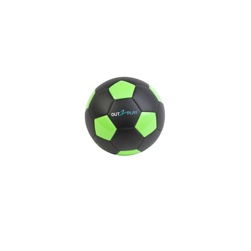 Ballon de football noir et vert T5