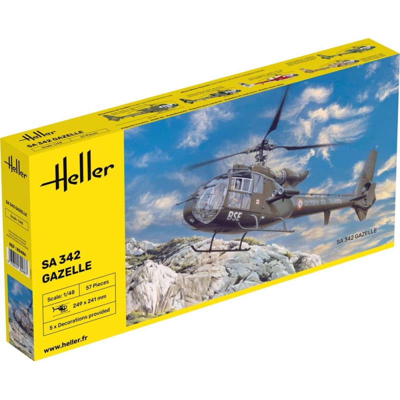 Heller - Maquette - Hélicoptère - SA 342 Gazelle