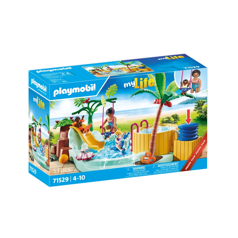 Playmobil - 71529 - My Life - Vacanciers avec piscine et bain à bulles