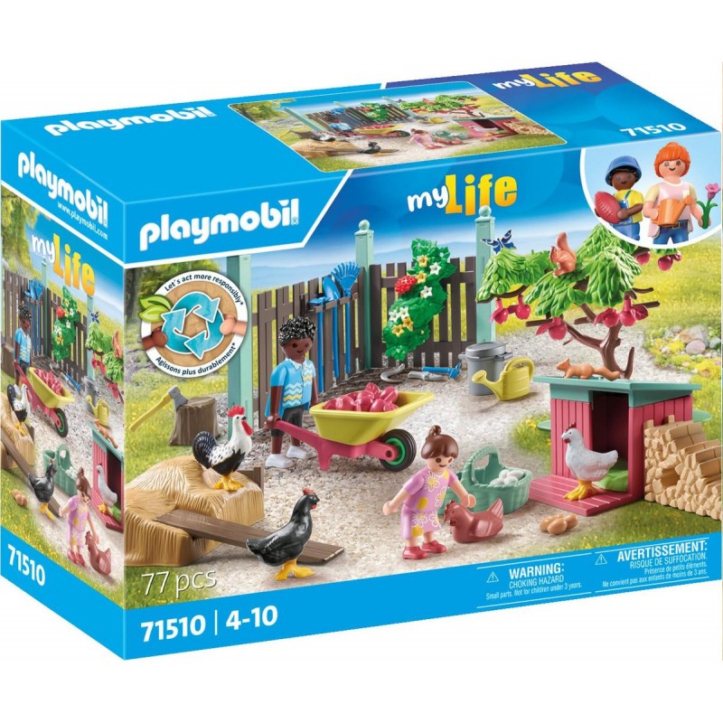 Playmobil - 71510 - My Life - Poulailler et jardin