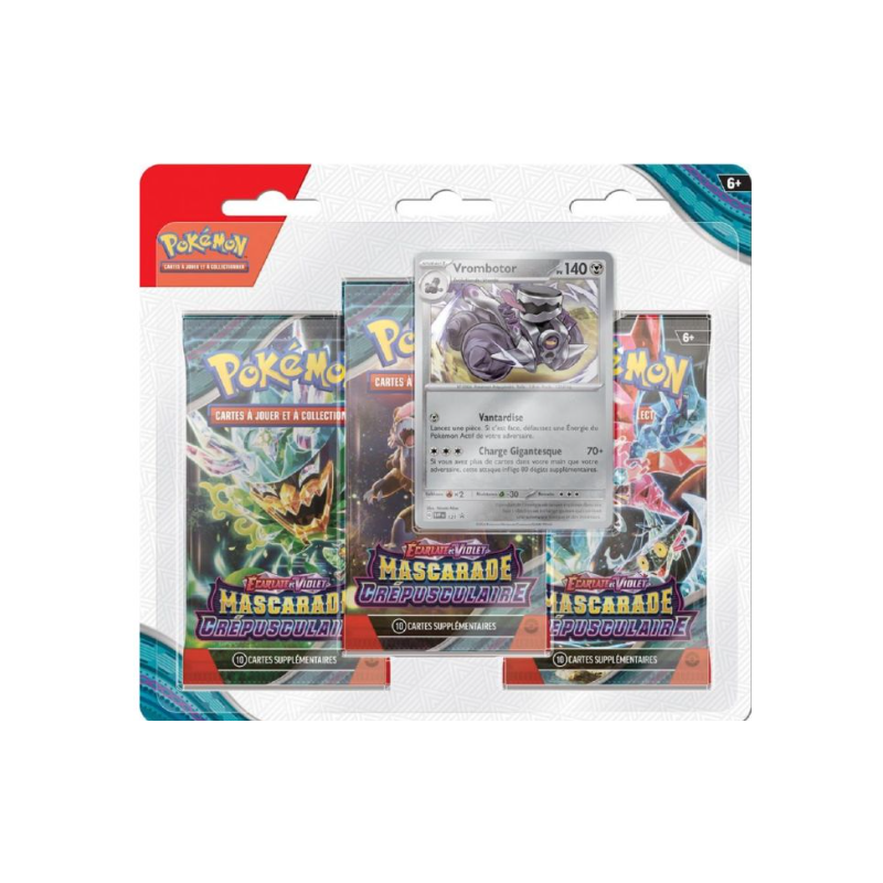 Pokemon - Jeu de cartes à collectionner - Pack de 3 boosters avec carte promo aléatoire