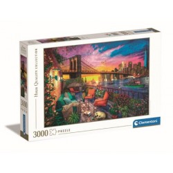 Clementoni - Puzzle 3000 pièces - Manhattan Balcony Sunset