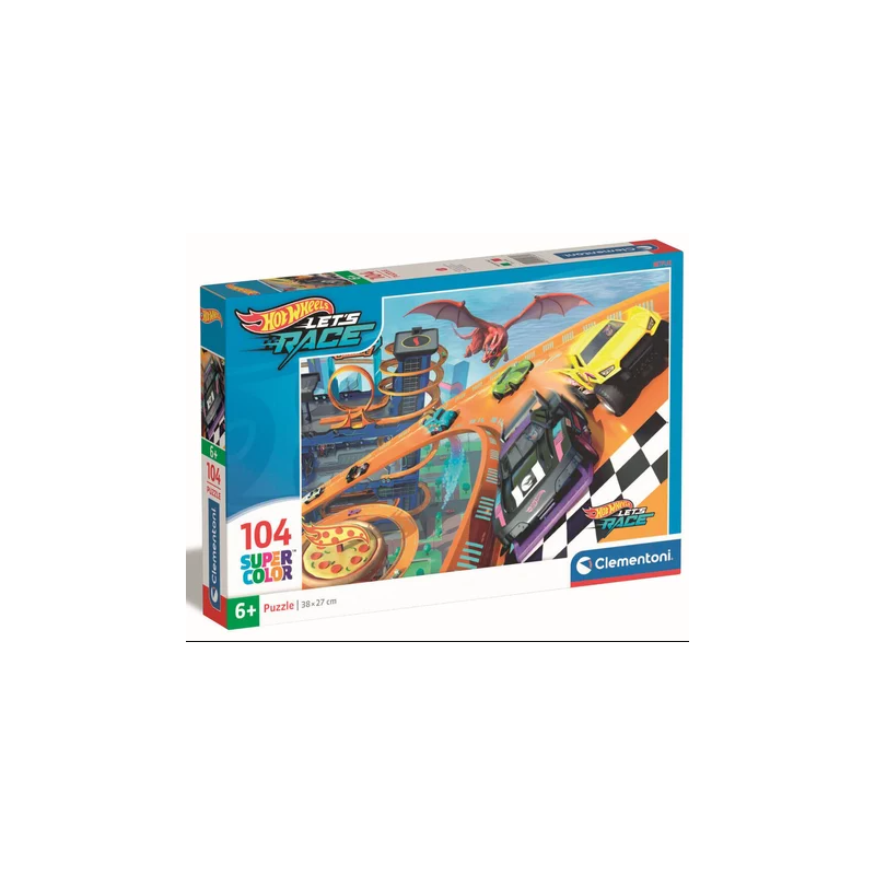 Clementoni - Puzzle 104 pièces - Hotwheels