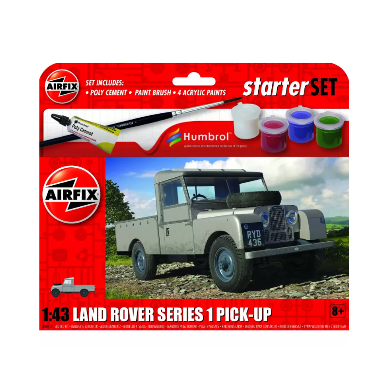 Airfix - Maquette de voiture - Starter Set - Land Rover séries 1 Pick Up