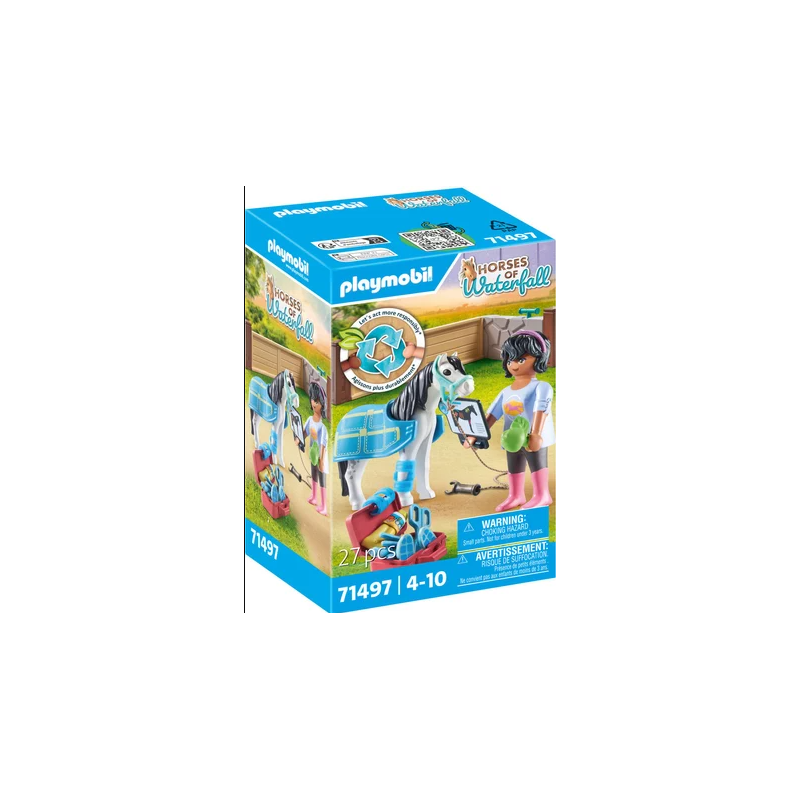 Playmobil - 71497 - Waterfall - Thérapeute et cheval