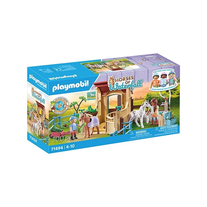 Playmobil - 71494 - Waterfall - Cavalières avec box et poneys