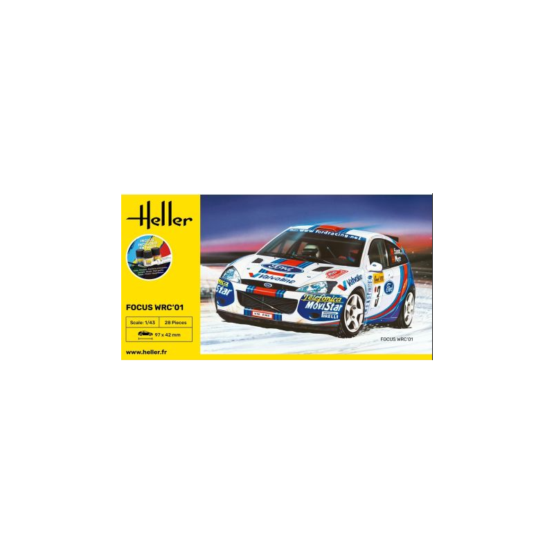 Heller - Maquette - Starter Kit - Voiture - Ford Focus WRC 2001