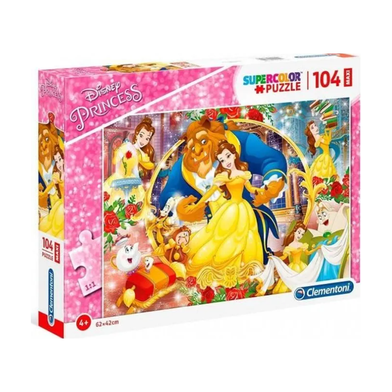 Clementoni - Puzzle 104 pièces - La Belle et la Bête - Boite enfoncée (complet scellé)