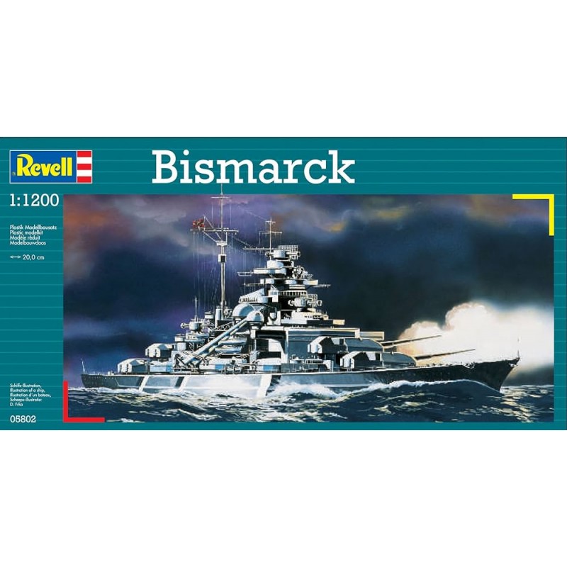 Revell - 5802 - Maquette bateau - Bismarck - Boite ouverte et écrasée - Contenu vérifié complet