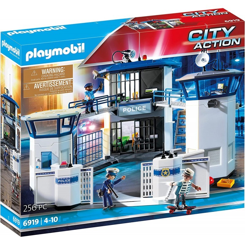 Playmobil - 6919 - City Action - Commissariat de Police - (Jeu complet vérifié - Boite abîmée)