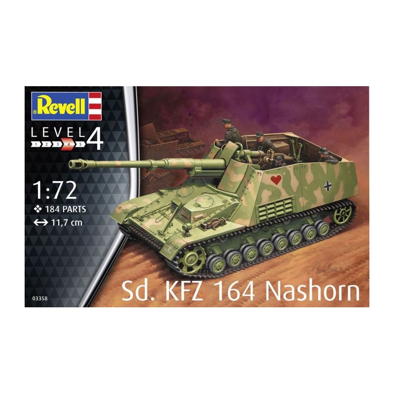 Revell - 03358 - Sd.Kfz 164 Nashorn - 1:72 - (boîte abîmée - contenu complet)