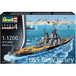 Revell - 05183 - USS New Jersey - (boîte abîmée - contenu complet)