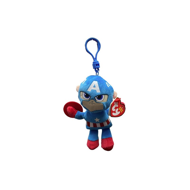 Peluche TY - Porte clé - Marvel - Captain America