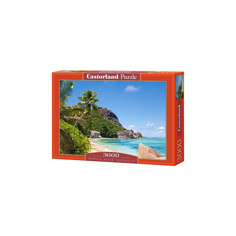 Castorland - Puzzle 3000 pièces - Plage tropicale, Seychelles