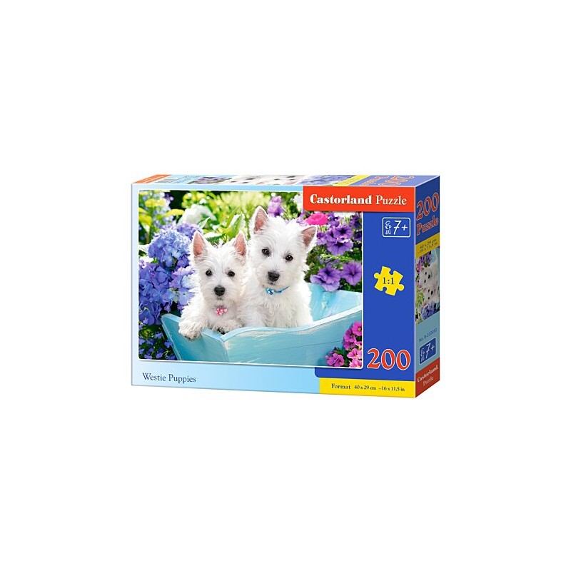 Castorland - Puzzle 200 pièces - Chiots Westies