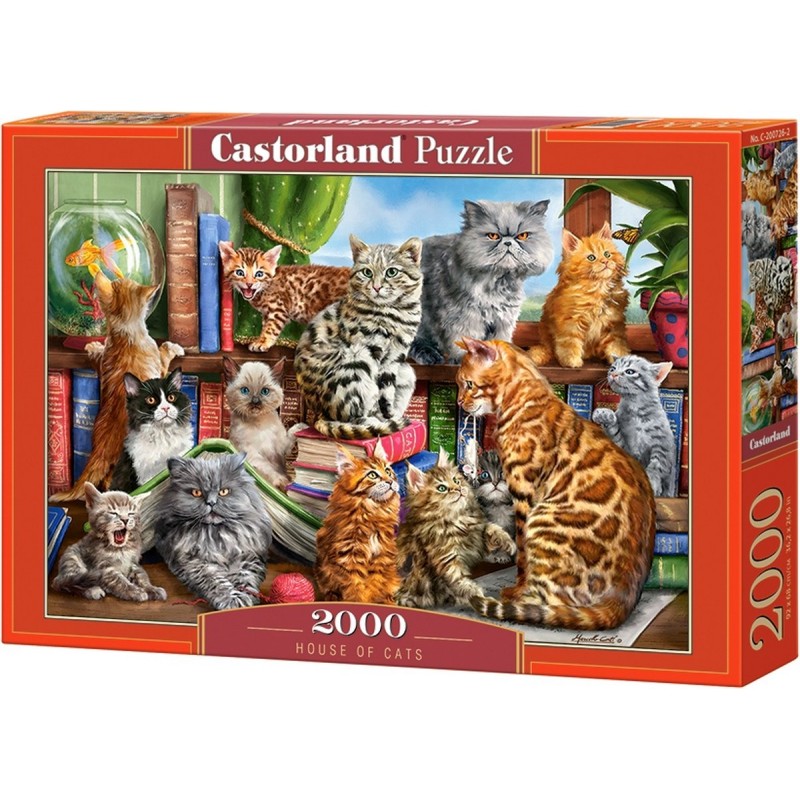 Castorland - Puzzle 2000 pièces - Maison des chats