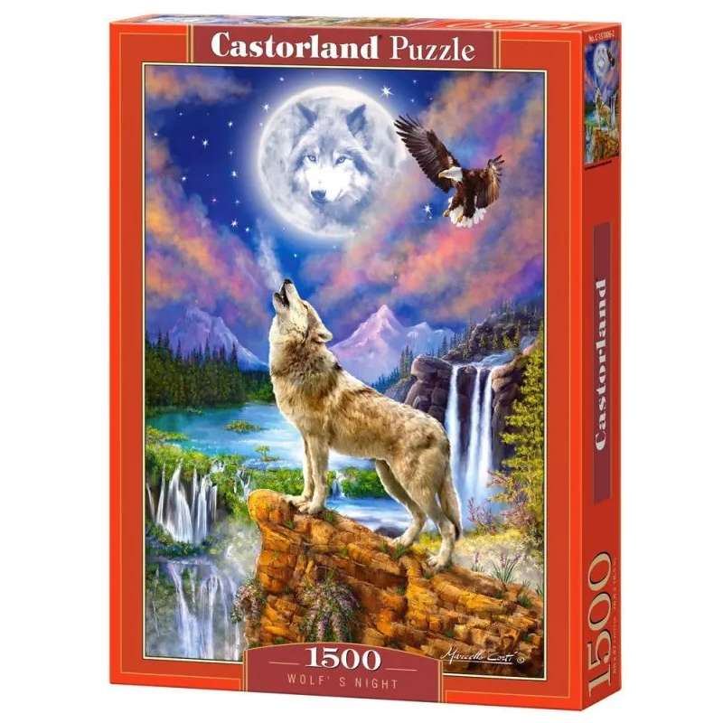 Castorland - Puzzle 1500 pièces - La nuit du loup