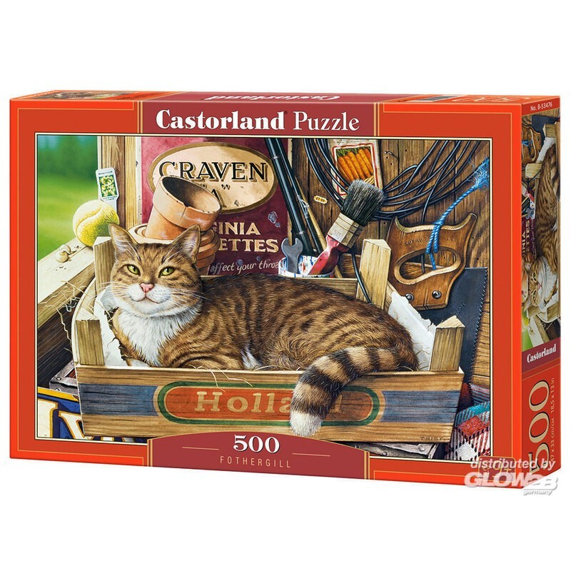 Castorland - Puzzle 500 pièces - Le chat dans la boite