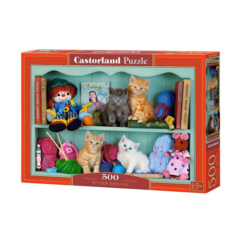 Castorland - Puzzle 500 pièces - Etagères pour chatons