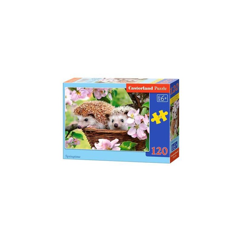 Castorland - Puzzle 120 pièces - Hérissons au printemps