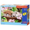 Castorland - Puzzle 120 pièces - Hérissons au printemps