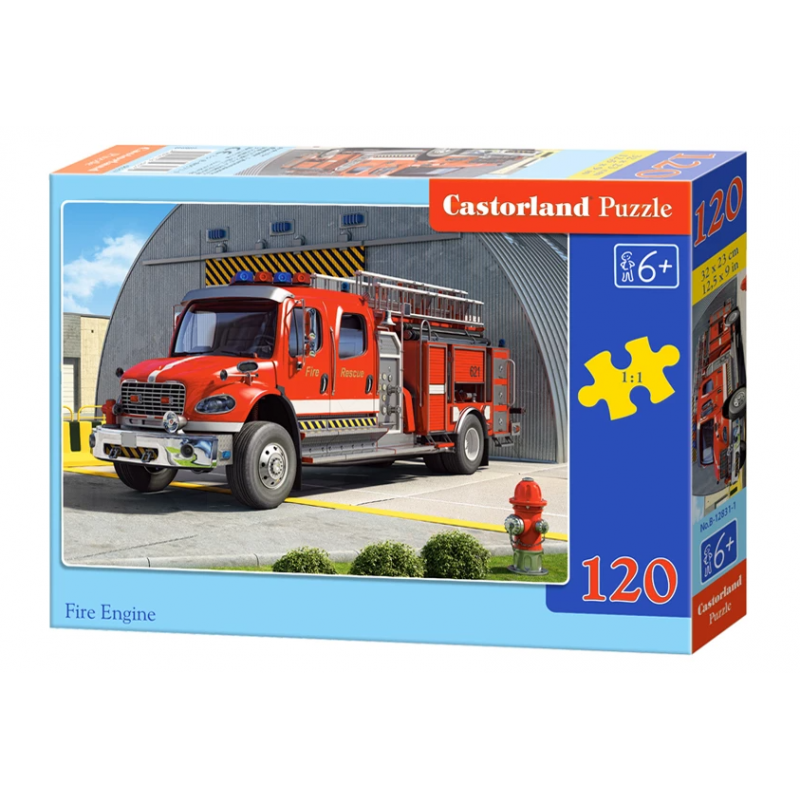 Castorland - Puzzle 120 pièces - Camion de pompier