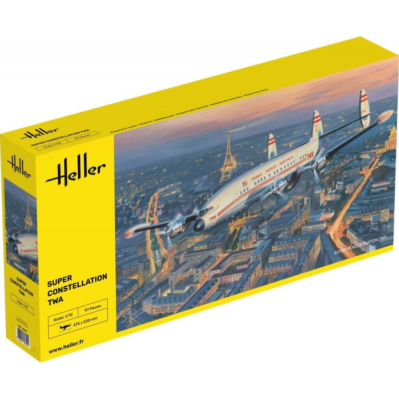 Heller - Maquette - Avion - Super Constellation TWA