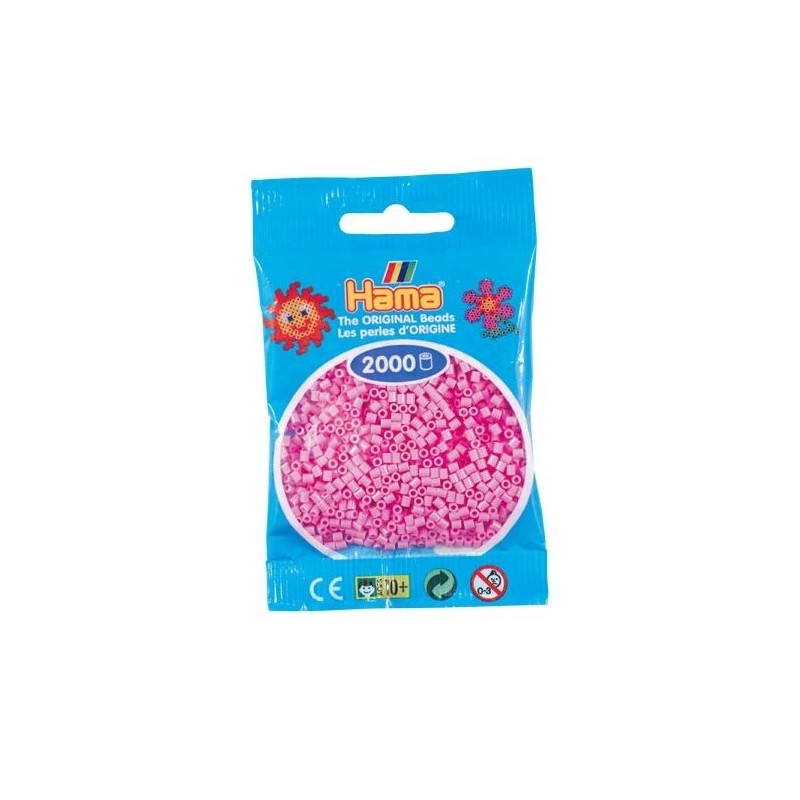 Hama - Perles - 501-48 - Taille Mini - Sachet 2000 perles rose pastel